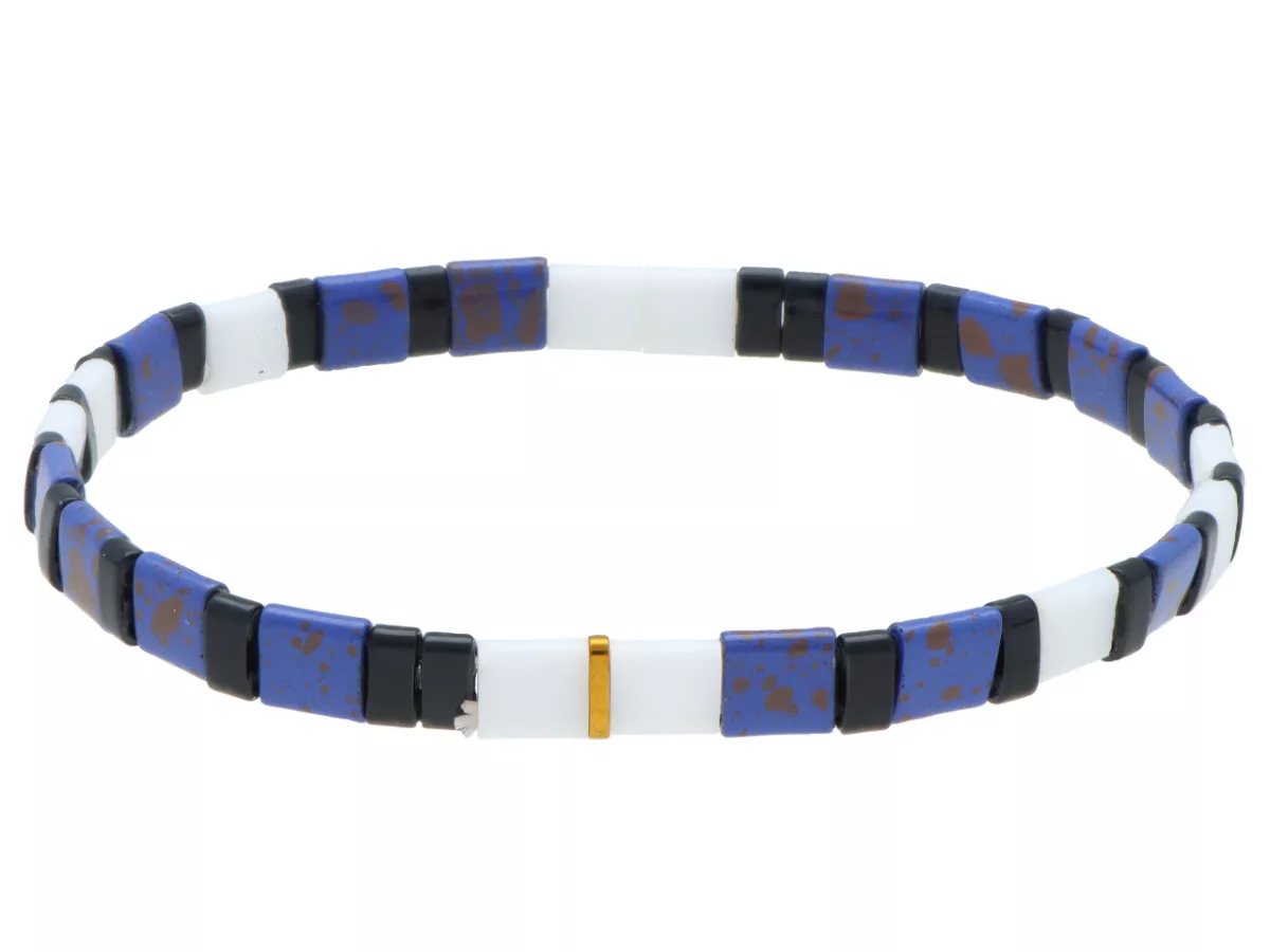 R4O43 BRANSOLETKA KORALIKI MIYUKI I HEMATYT