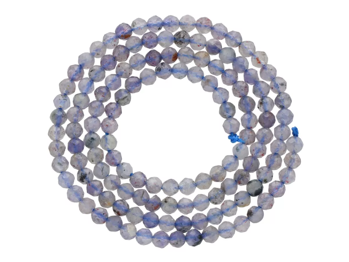 K6Y28 KORDIERYT KULE FASETOWANE 3 mm - 1 SZNUR