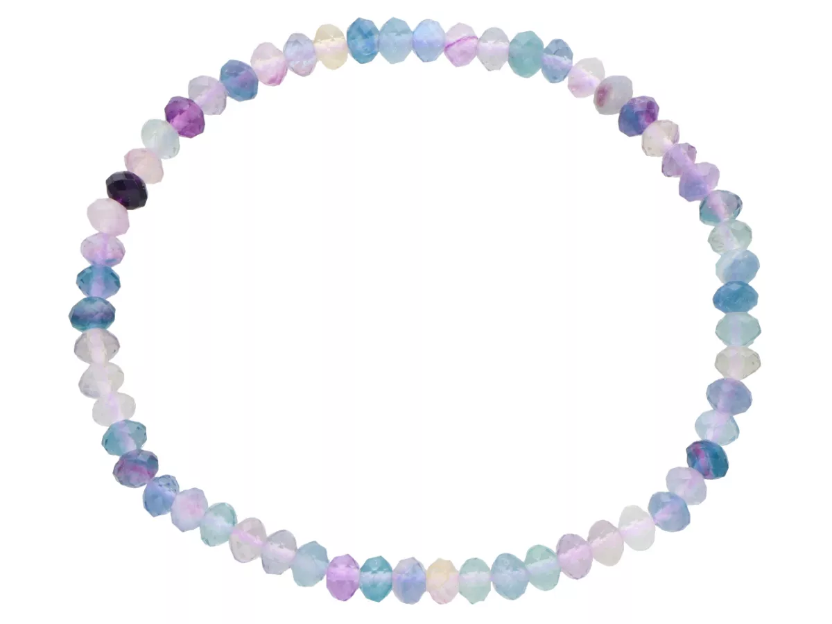 R5C33 BRANSOLETKA FLUORYT OPONKI FASETOWANE 4,5 mm