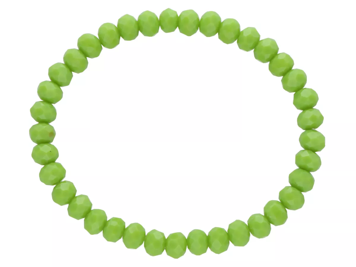 R2N65 BRANSOLETKA KRYSZTAŁKI 6 mm NA GUMCE