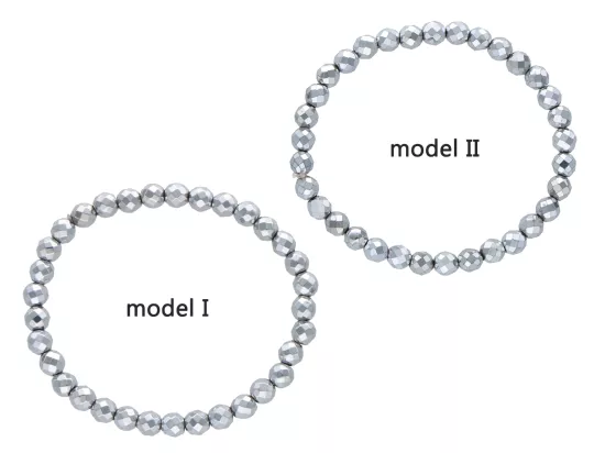 R2F93 BRANSOLETKA HEMATYT KULE FASETOWANE 6 mm