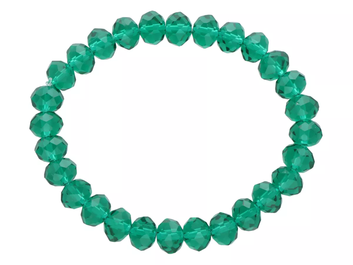 R2D49 BRANSOLETKA KRYSZTAŁKI 8 mm NA GUMCE