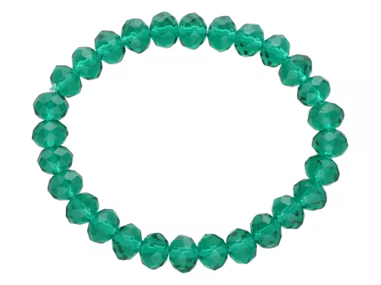 R2D49 BRANSOLETKA KRYSZTAŁKI 8 mm NA GUMCE