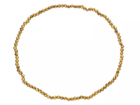 R5C50 BRANSOLETKA HEMATYT MIODOWY KULE FASETOWANE 2 mm