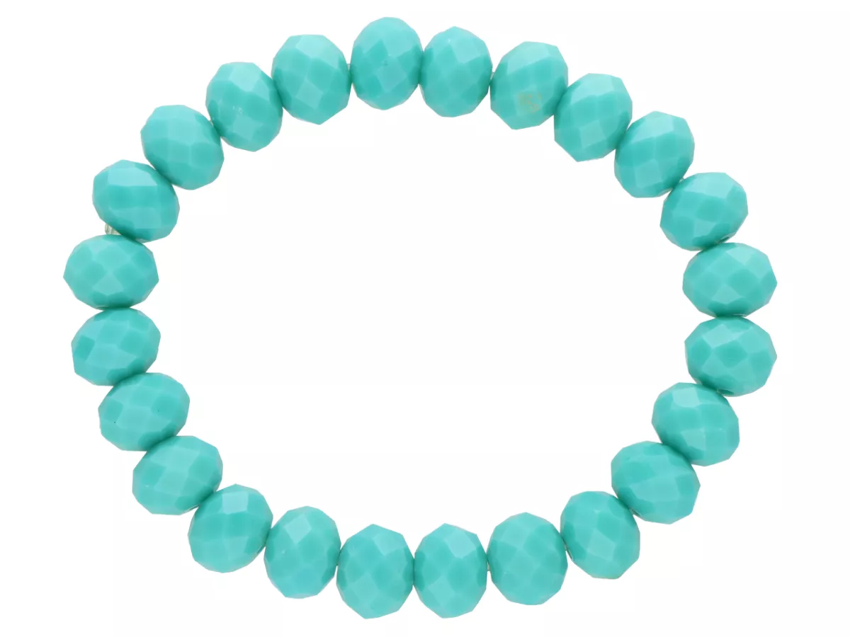 R2J68 BRANSOLETKA KRYSZTAŁKI 10 mm NA GUMCE