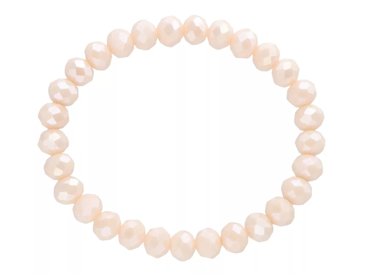 R4D44 BRANSOLETKA KRYSZTAŁKI 8 mm NA GUMCE