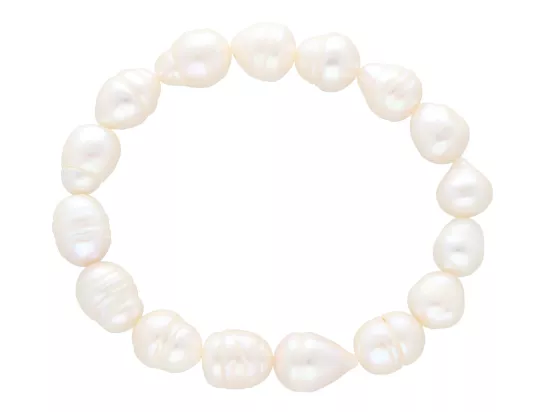 R2R67 BRANSOLETKA PERŁY NATURALNE NA GUMCE