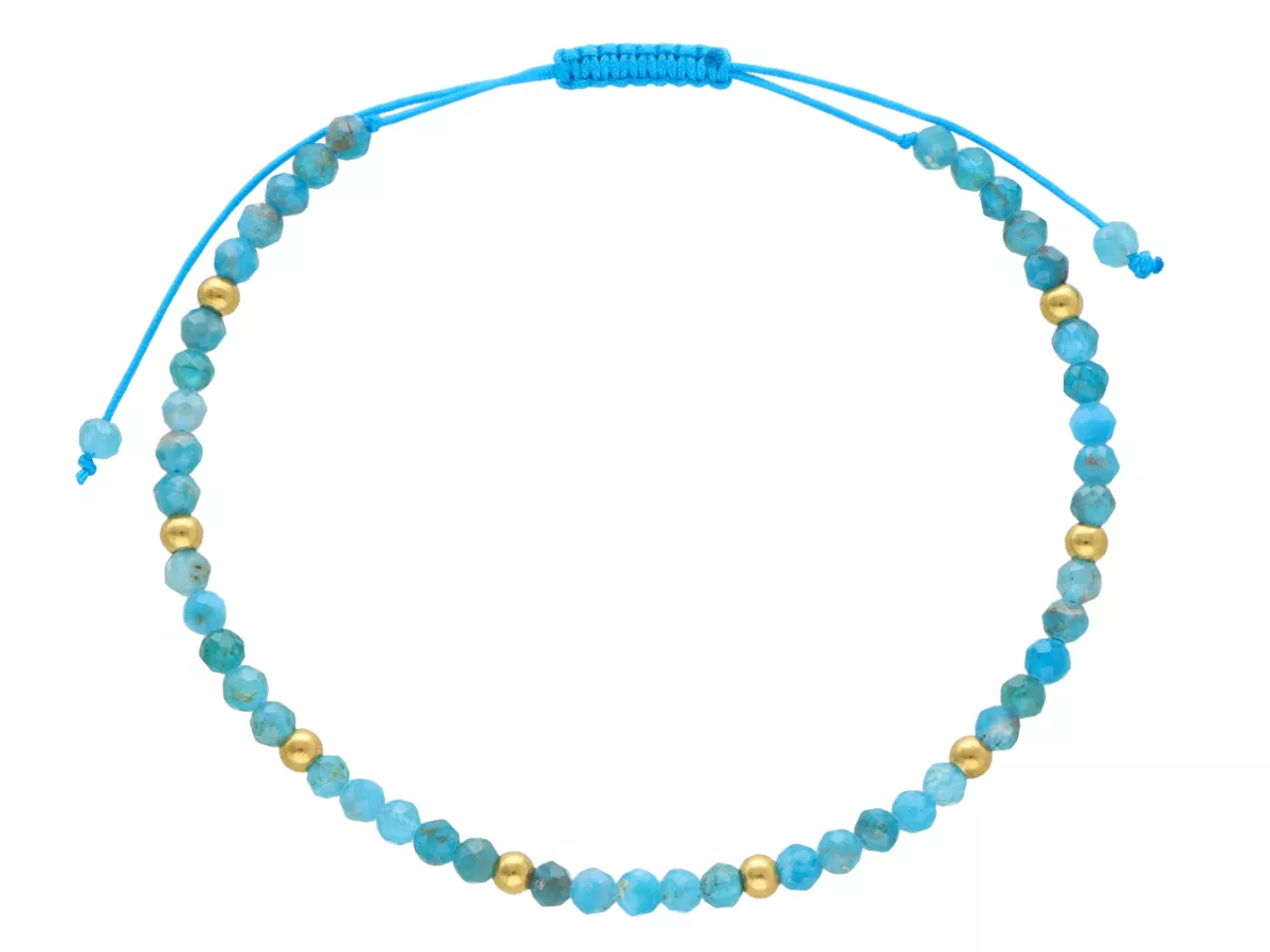 R4O10 BRANSOLETKA SHAMBALLA APATYT I STAL CHIRURGICZNA