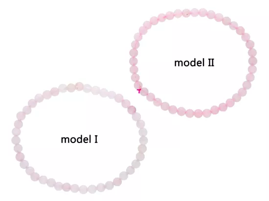 R4B29 BRANSOLETKA KWARC RÓŻOWY PÓŁMATOWY KULE 4,5 mm