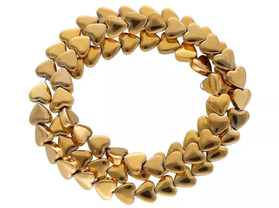 K7O99 HEMATYT MIODOWY SERCE 6/6 mm - 1 SZNUR