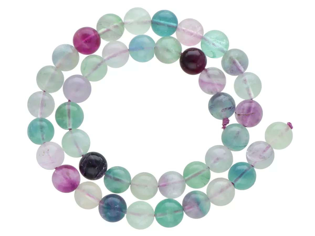 K5X25 FLUORYT ZIELONY KULE 10 mm - 1 SZNUR