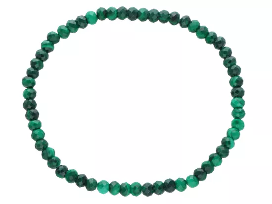 R5C35 BRANSOLETKA MALACHIT OPONKI FASETOWANE 4 mm