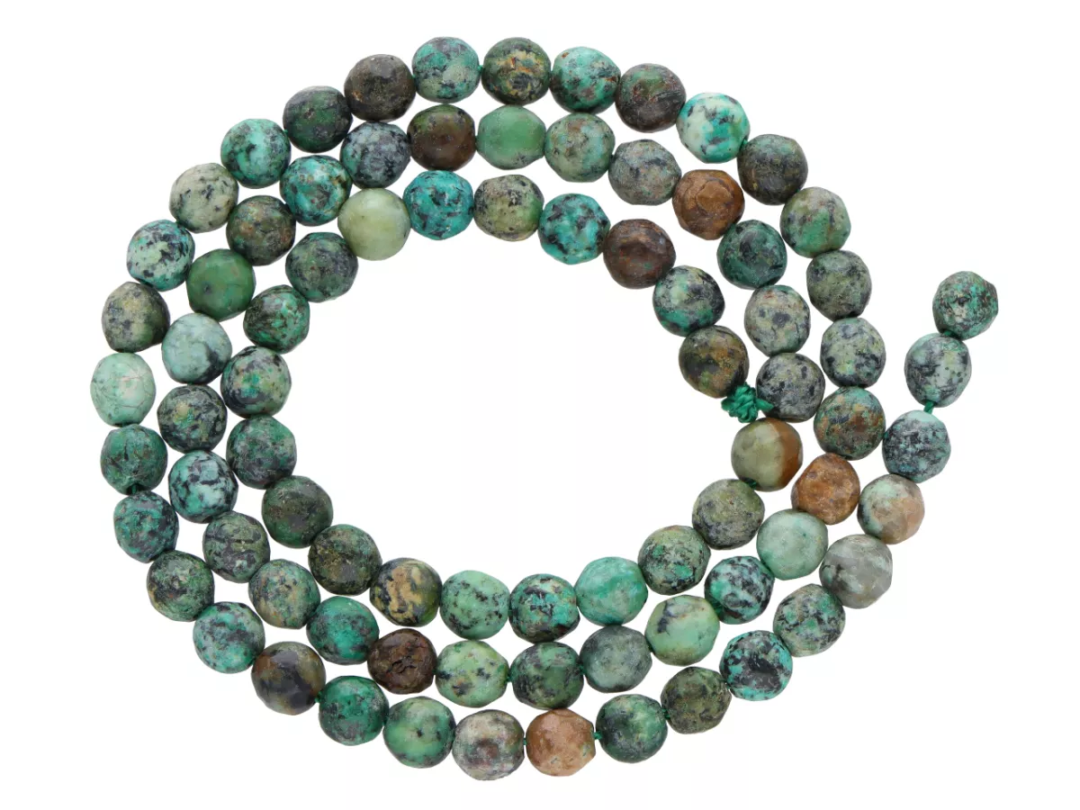 K6Y14 TURKUS AFRYKAŃSKI KULE FASETOWANE 4,5 mm - 1 SZNUR