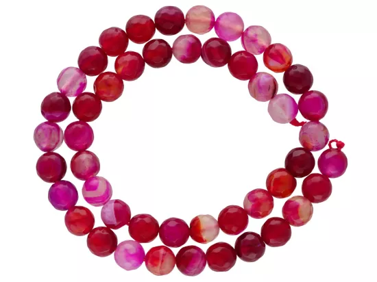 K7G15 AGAT KULE FASETOWANE 8 mm - 1 SZNUR