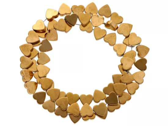 K7O95 HEMATYT MIODOWY SERCE 6/6 mm - 1 SZNUR