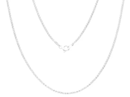 P3J34 ŁAŃCUSZEK KOREANA (POPCORN) 45 cm SREBRO 925