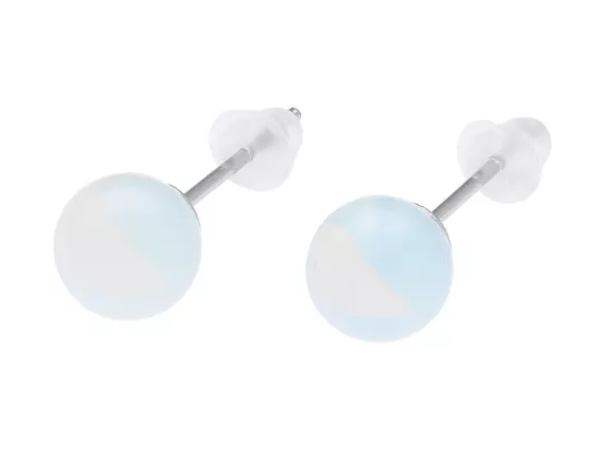 U1W79 KOLCZYKI OPAL I STAL CHIRURGICZNA 1 PARA