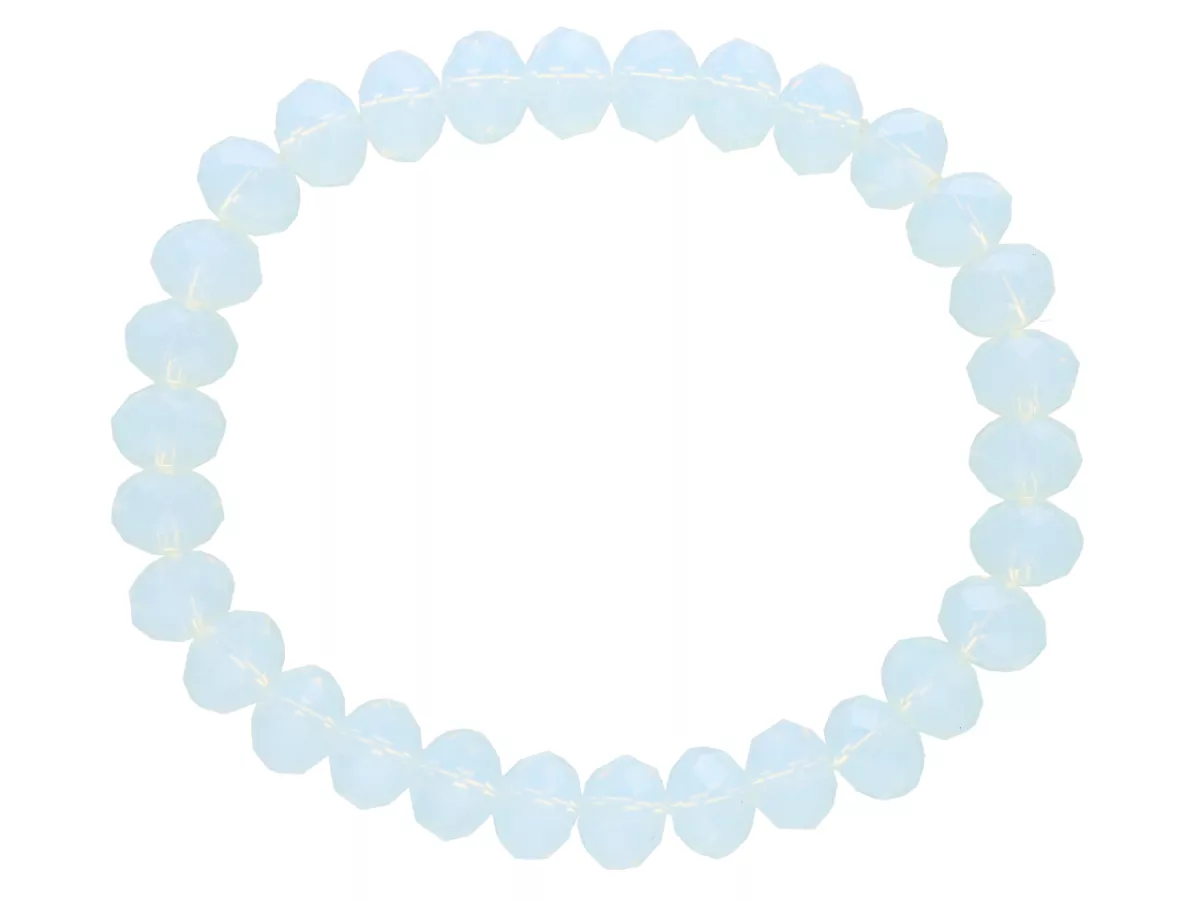 R1J95 BRANSOLETKA KRYSZTAŁKI 8 mm NA GUMCE