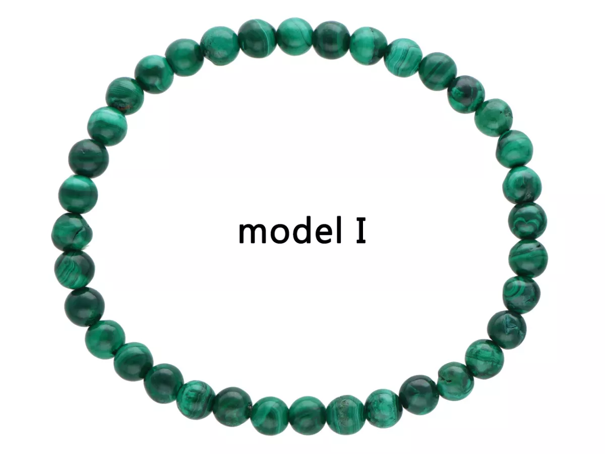 R4J96 BRANSOLETKA MALACHIT KULE 6 mm