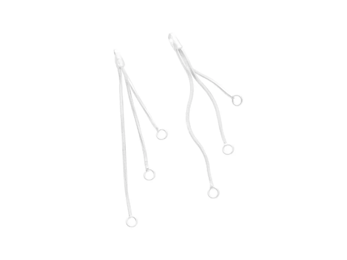 P3L15 BAZA KOLCZYKA 3 x LINKA 20/30/40 mm SREBRO 925 - 2 SZTUKI