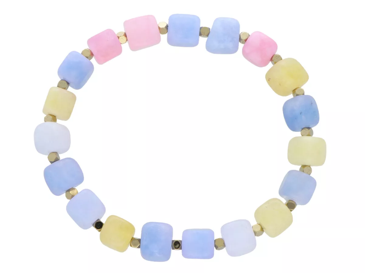 R5C03 BRANSOLETKA AGAT I HEMATYT