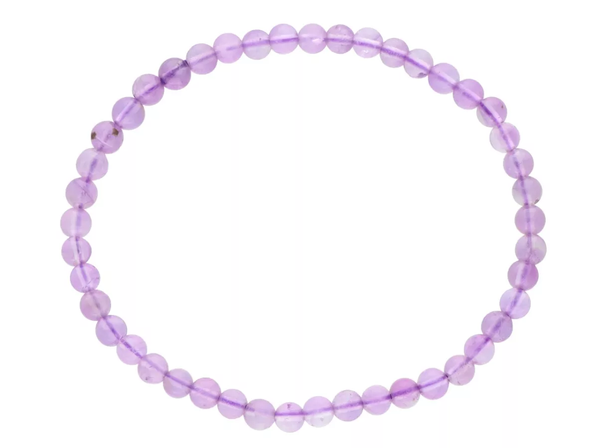 R4B13 BRANSOLETKA AMETYST KULE 4 mm