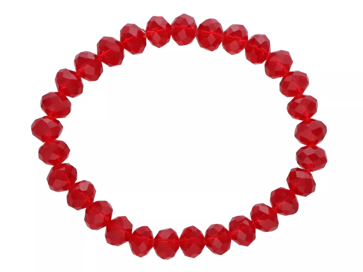 R4D16 BRANSOLETKA KRYSZTAŁKI 8 mm NA GUMCE