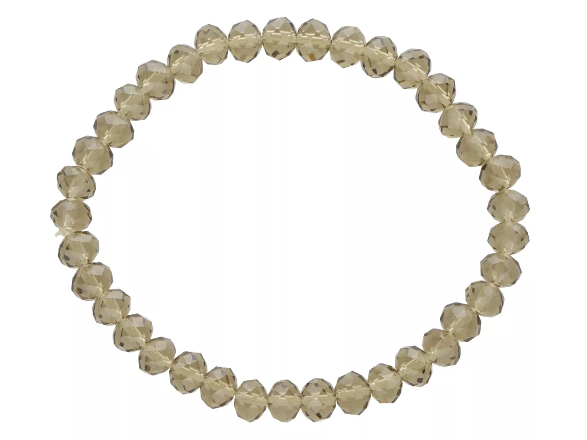 R1D37 BRANSOLETKA KRYSZTAŁKI 6 mm NA GUMCE