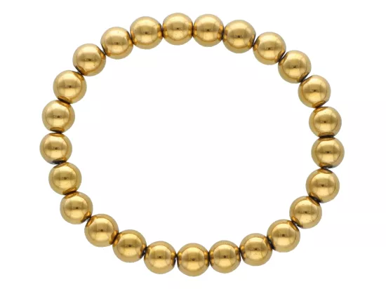 R5C49 BRANSOLETKA HEMATYT MIODOWY KULE 8 mm