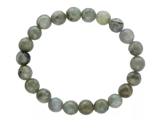 R1E16 BRANSOLETKA LABRADORYT KULE FASETOWANE 8 mm