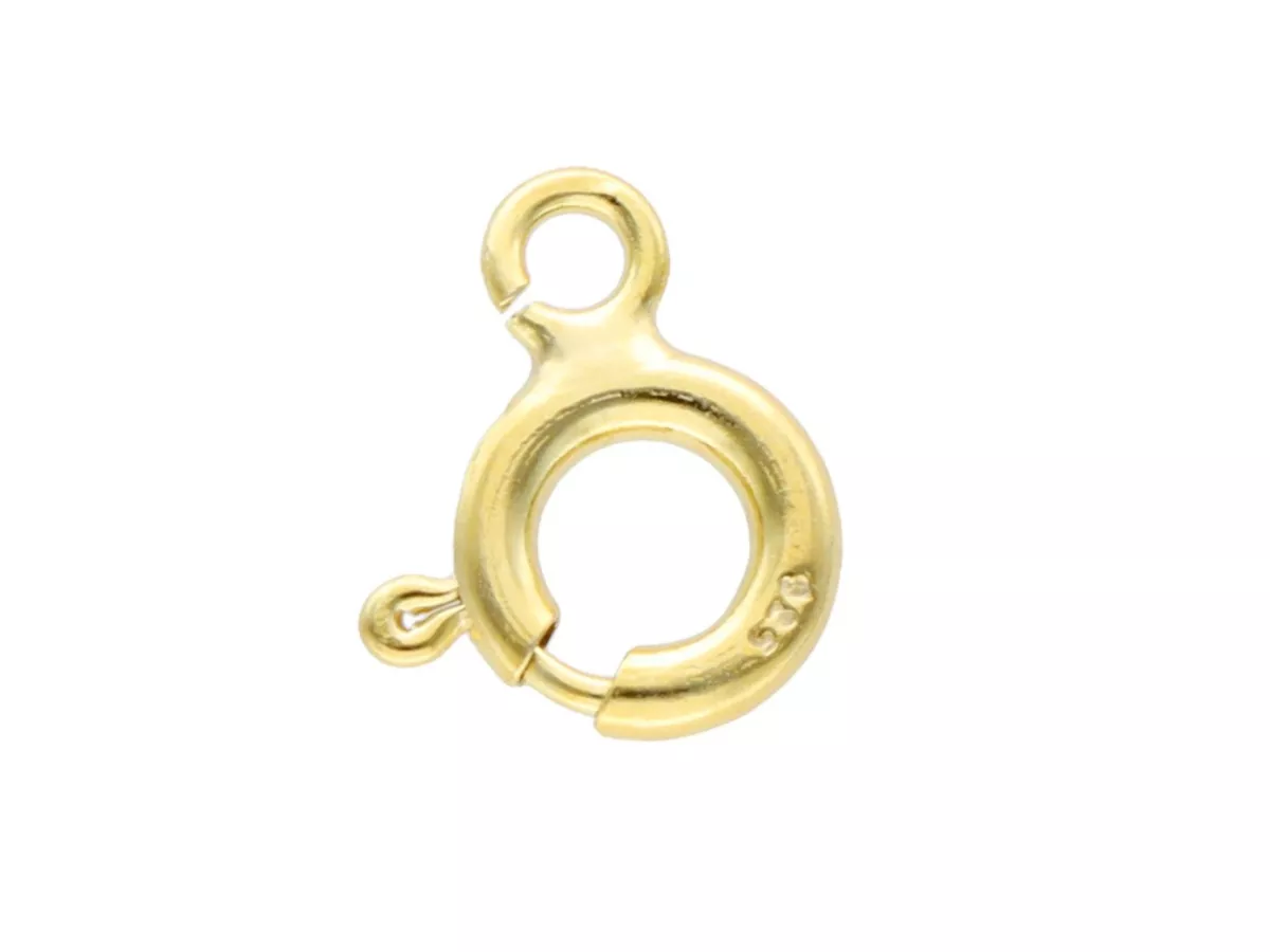 P3K19 ZAPIĘCIE FEDERING 7 mm SREBRO 925 POZŁACANE - 1 SZTUKA