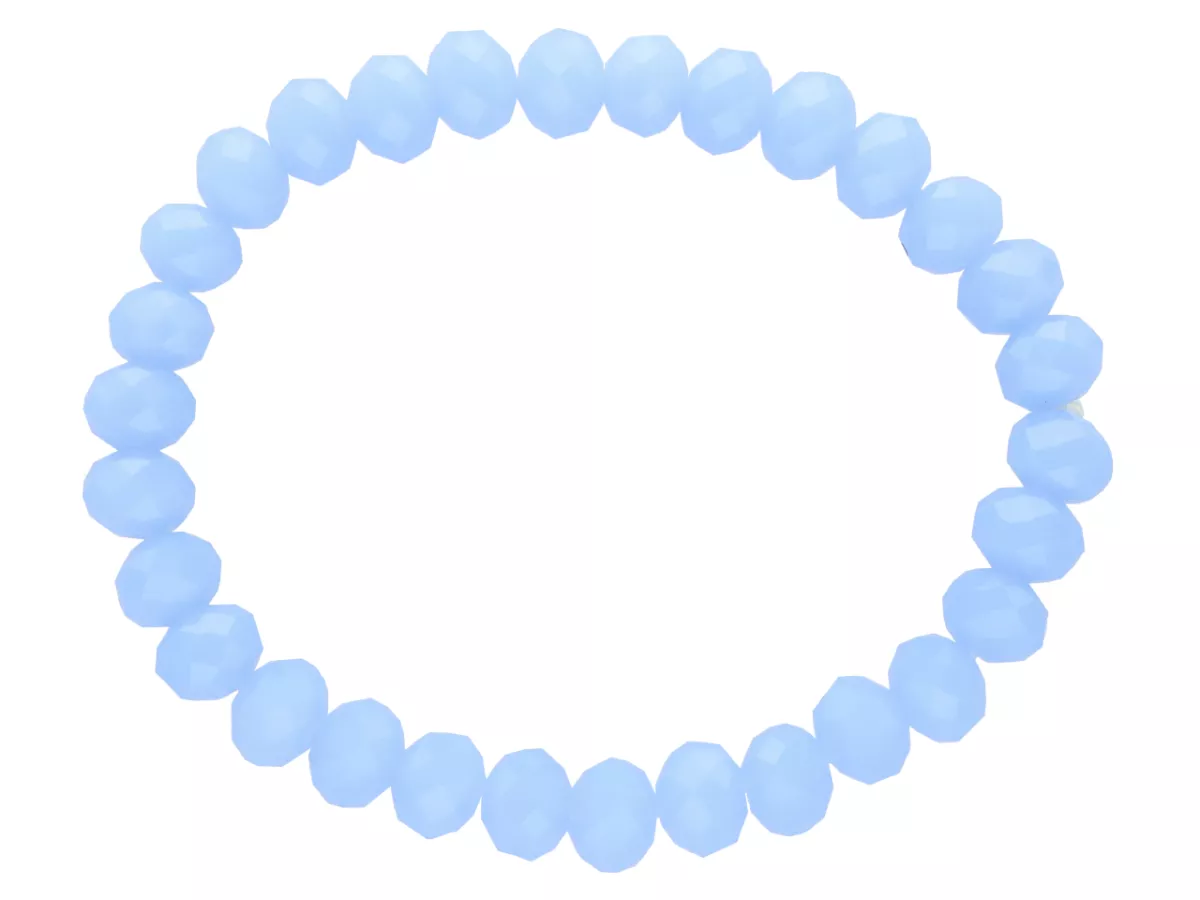 R2J50 BRANSOLETKA KRYSZTAŁKI 8 mm NA GUMCE