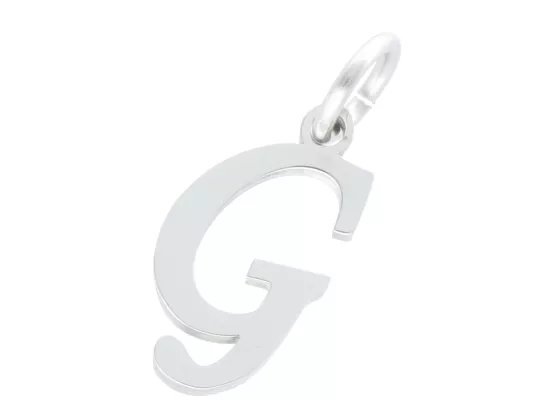 P5T07 ZAWIESZKA OZDOBNA ZE STALI CHIRURGICZNEJ LITERKA "G" - 1 SZTUKA