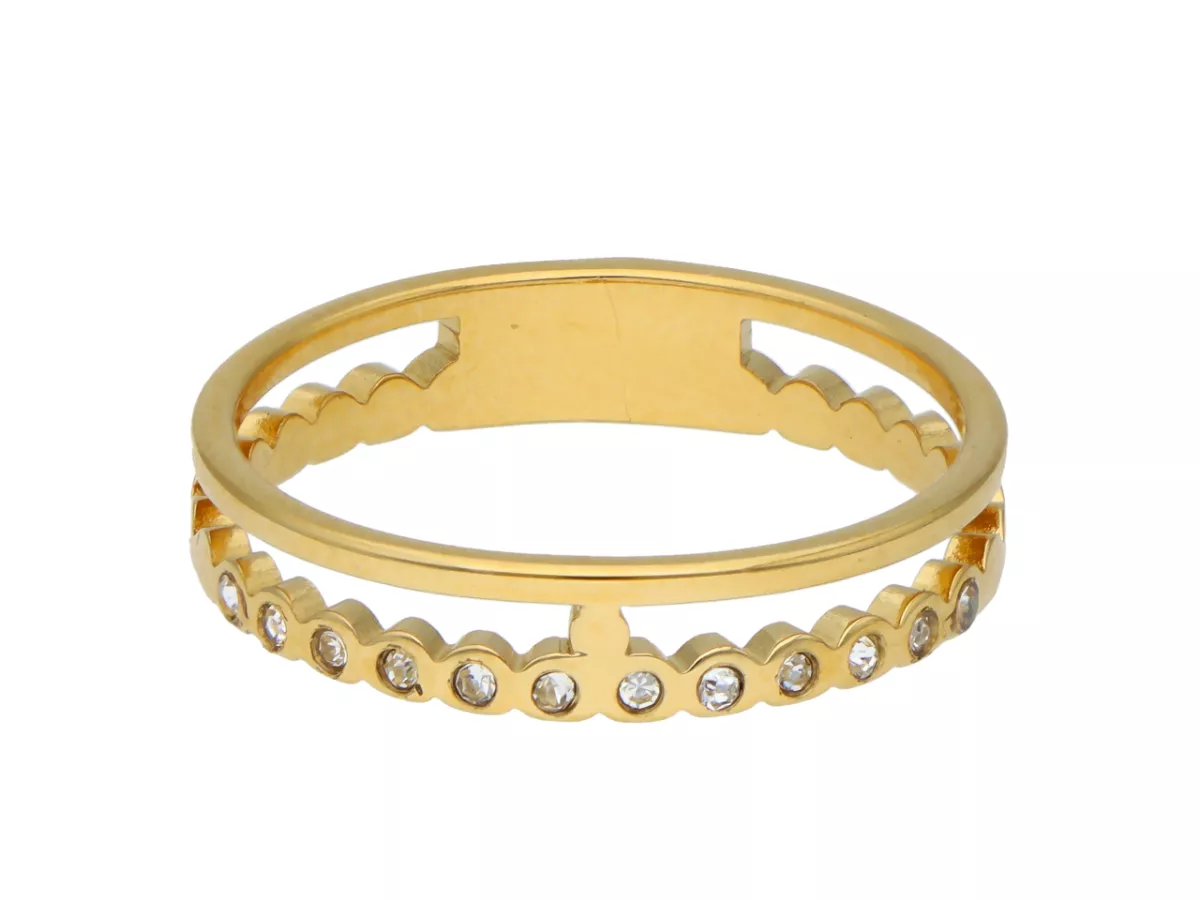 R3I09 PIERŚCIONEK ZE STALI CHIRURGICZNEJ - 1 SZTUKA