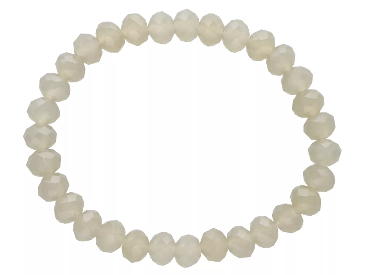 R3O75 BRANSOLETKA KRYSZTAŁKI 8 mm NA GUMCE