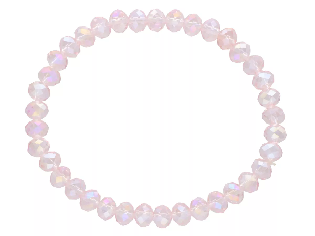 R1S76 BRANSOLETKA KRYSZTAŁKI 6 mm NA GUMCE