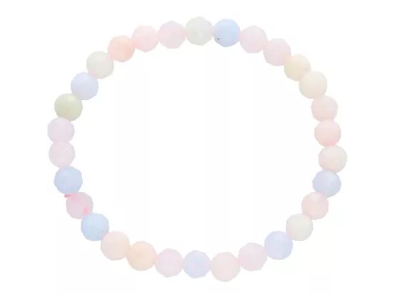 R4I76 BRANSOLETKA MORGANIT KULE FASETOWANE 6 mm