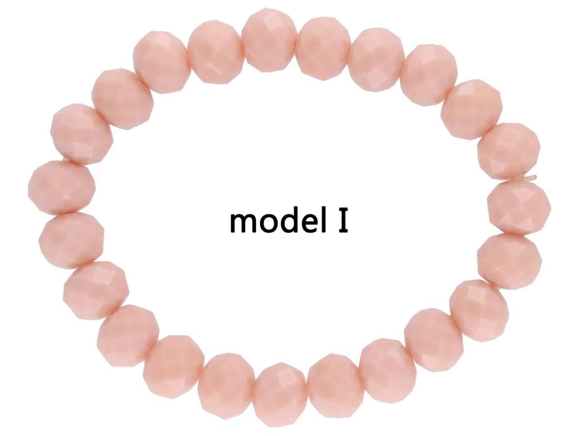 R2T54 BRANSOLETKA KRYSZTAŁKI 10 mm NA GUMCE