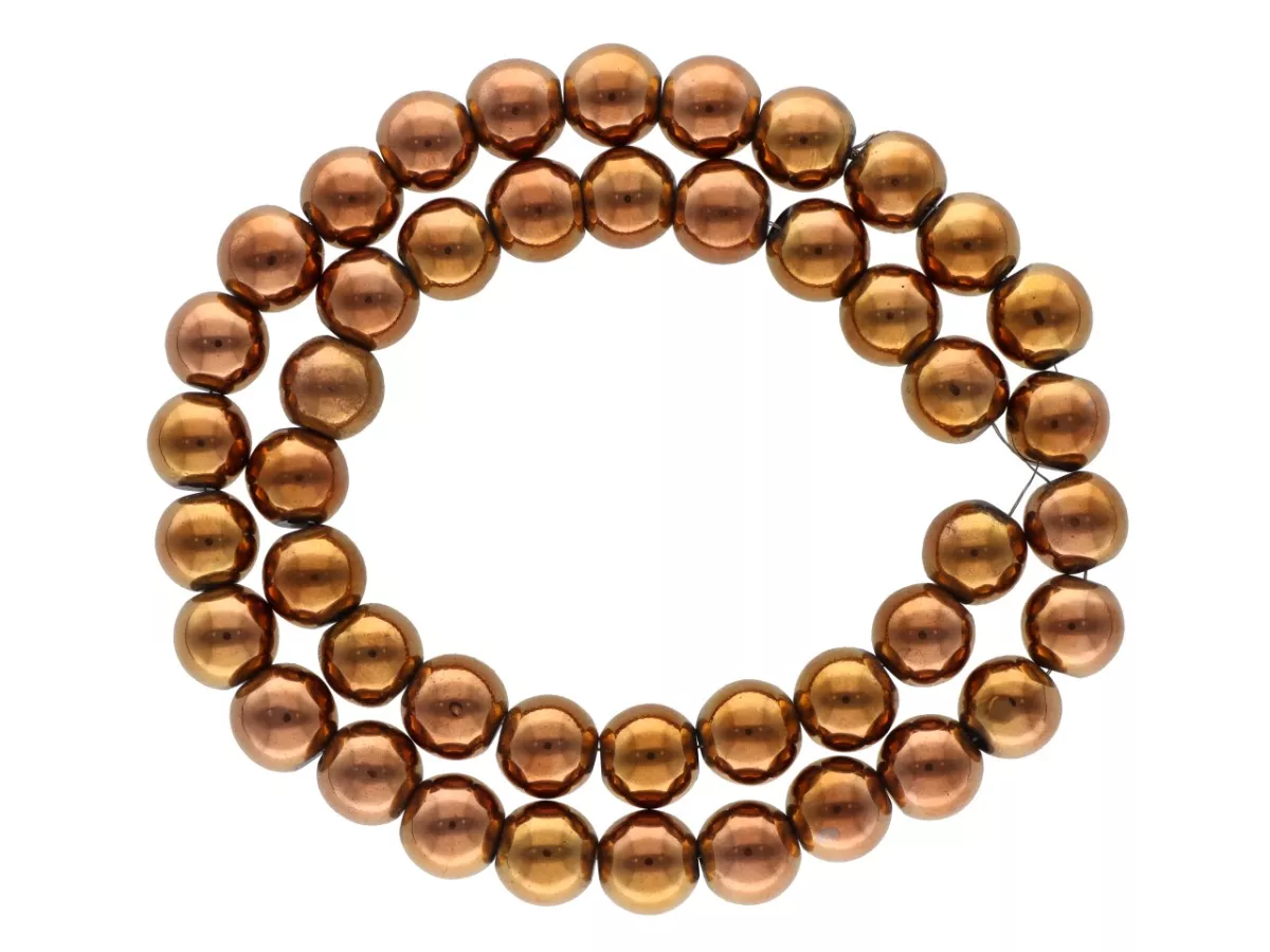 K5X72 HEMATYT MIEDZIANY KULE 10 mm- 1 SZNUR