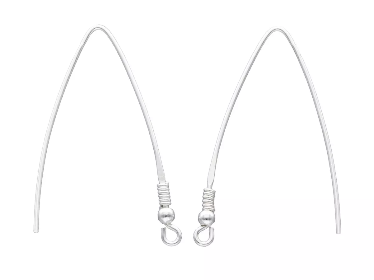 P3G92 BIGLE RYBKI Z KULKĄ SREBRO 925 - 1 PARA