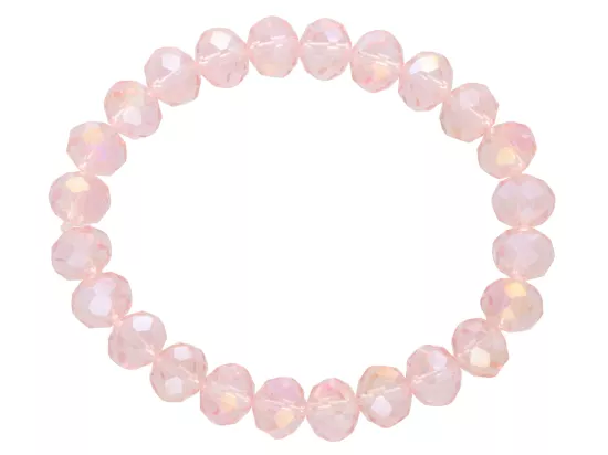 R2D81 BRANSOLETKA KRYSZTAŁKI 10 mm NA GUMCE