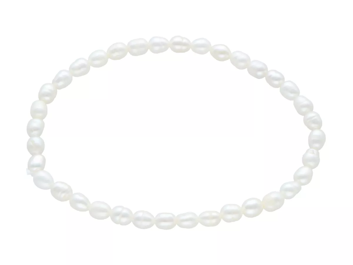 R4B45 BRANSOLETKA PERŁY NATURALNE NA GUMCE