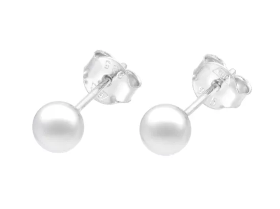 P3M23 KOLCZYKI KULKA 5 mm SREBRO 925 - 1 PARA