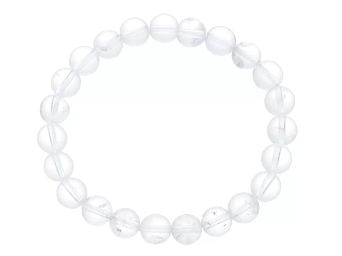 R1N37 BRANSOLETKA KRYSZTAŁ GÓRSKI 8 mm