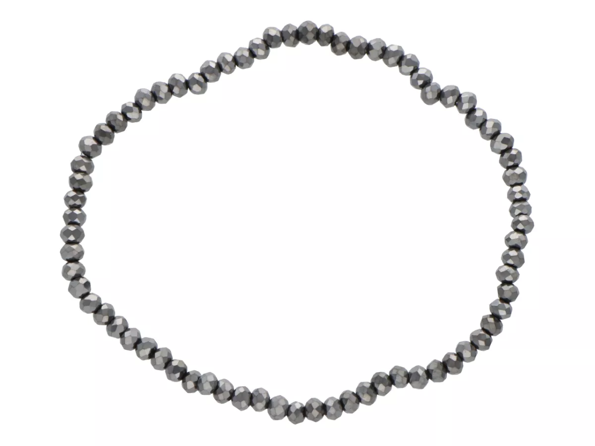 R4C25 BRANSOLETKA KRYSZTAŁKI 3 mm NA GUMCE