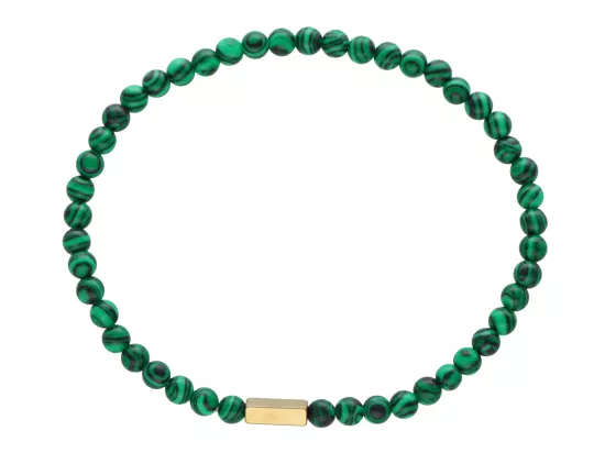 R4L73 BRANSOLETKA MALACHIT KULE 4 mm