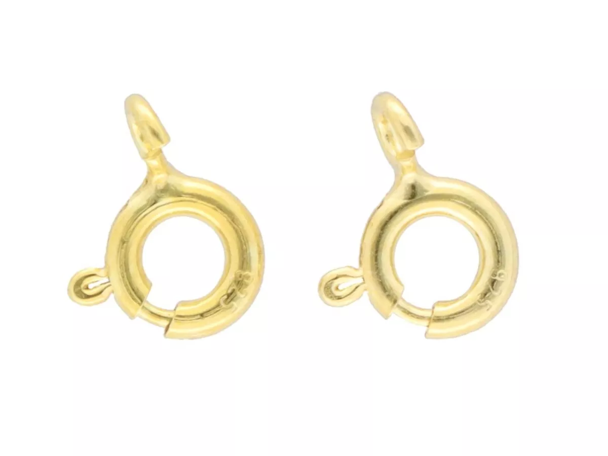 P3H58 ZAPIĘCIE FEDERING 5 mm SREBRO 925 POZŁACANE - 2 SZTUKI