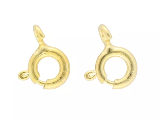 P3H58 ZAPIĘCIE FEDERING 5 mm SREBRO 925 POZŁACANE - 2 SZTUKI