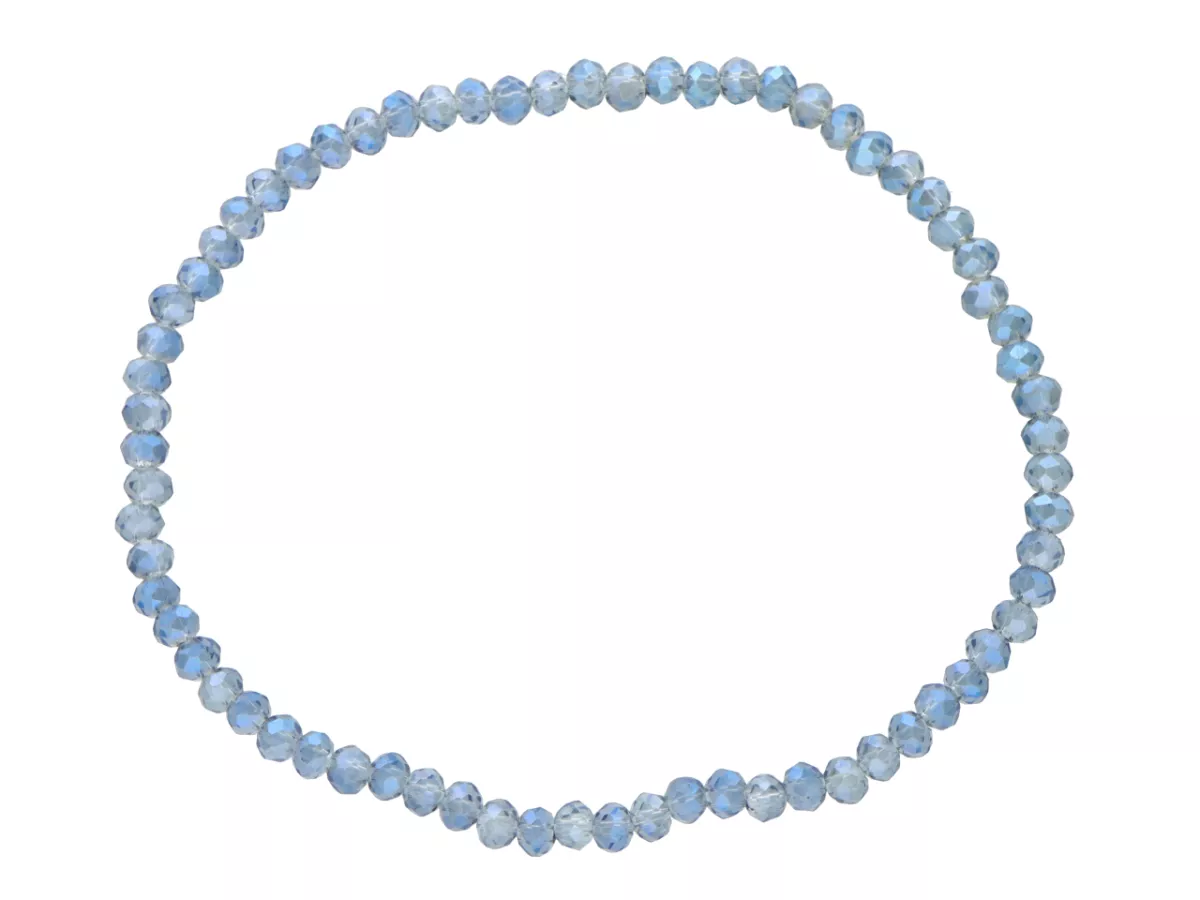 R4C21 BRANSOLETKA KRYSZTAŁKI 3 mm NA GUMCE