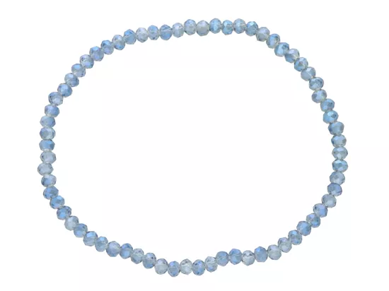 R4C21 BRANSOLETKA KRYSZTAŁKI 3 mm NA GUMCE